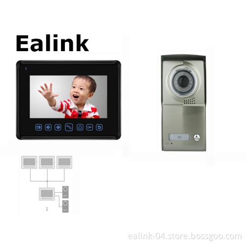 7 Inch Color Video Door Intercom with Touch Button